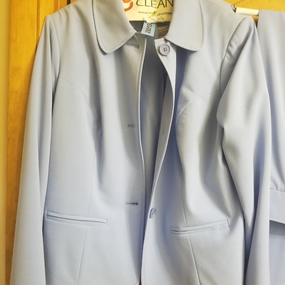Baby blue pant suit